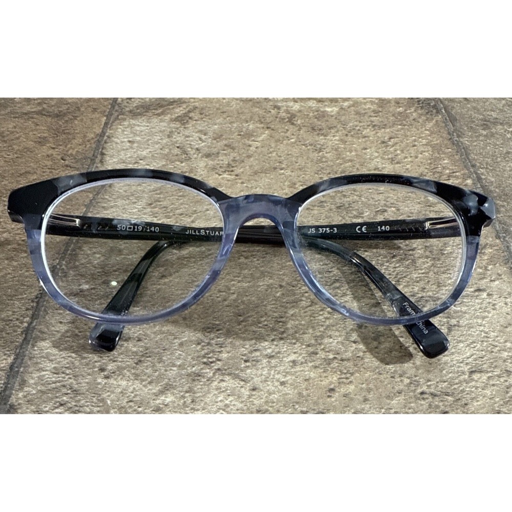 Jill Stuart JS375-3 Eyeglasses Frame Flex Hinge Blue Marble 50-19-140-40mm